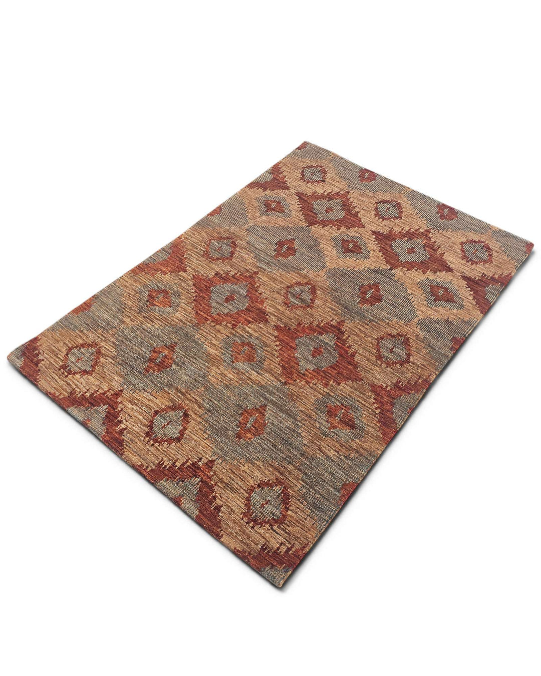Sienna orange Afghan Gabbeh rug, Afghanistan craftsmanship