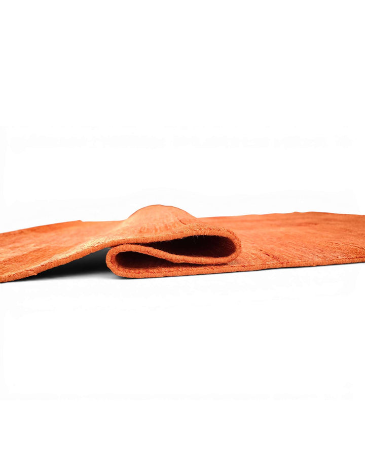 Hand-knotted Afghan Gabbeh rug in warm terracotta wool