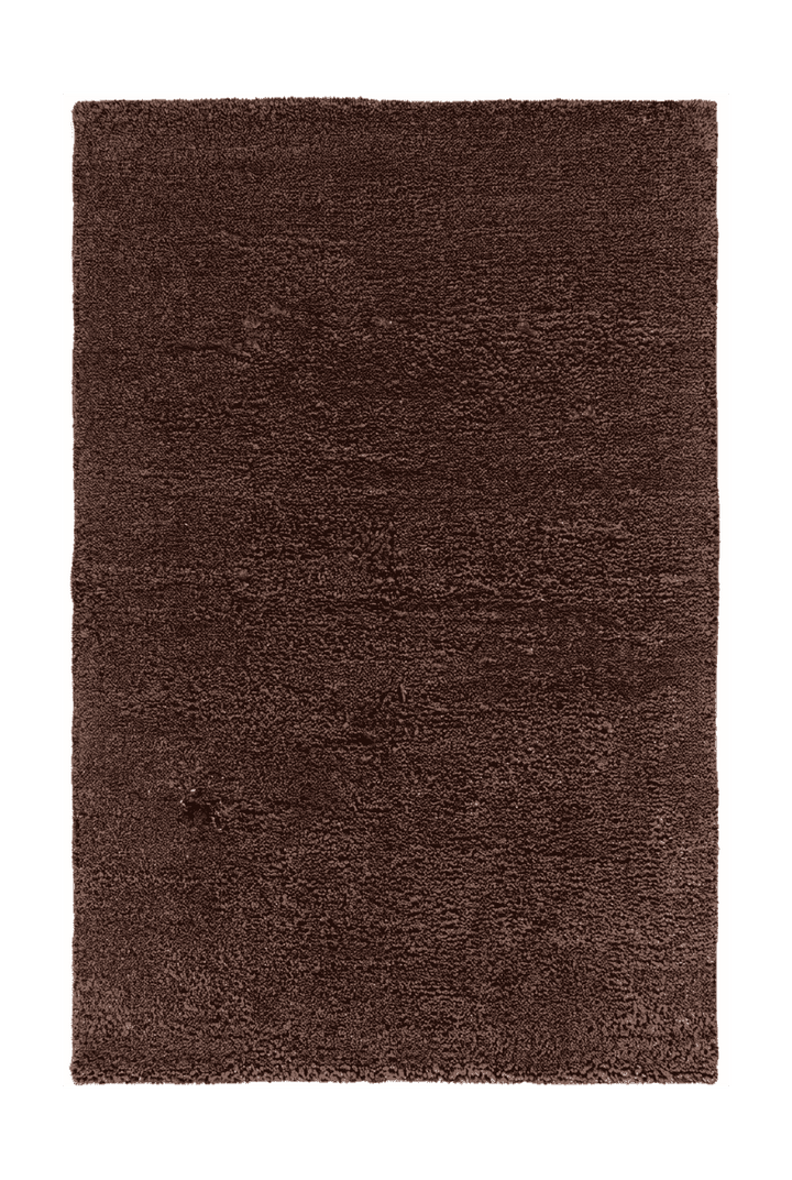 Chestnut brown Afghan Gabbeh rug, hand-knotted wool