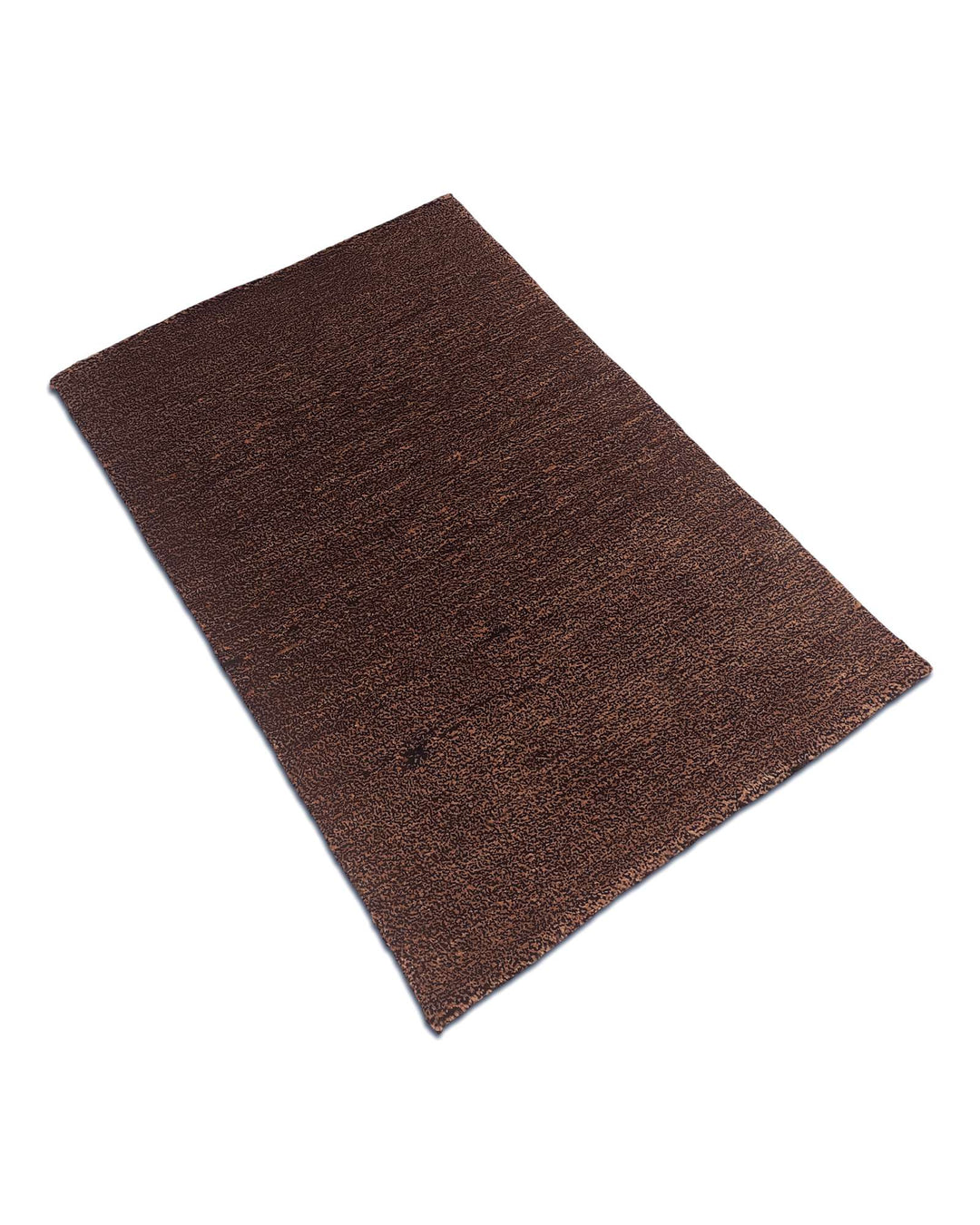 One-of-a-kind chestnut brown Afghan Gabbeh rug