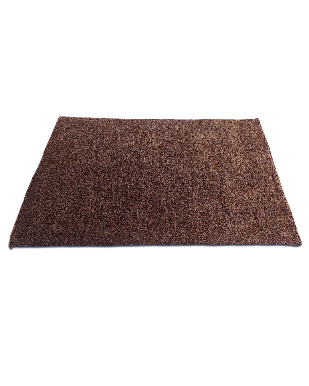 Hand-knotted Afghan Gabbeh rug in warm chestnut brown wool