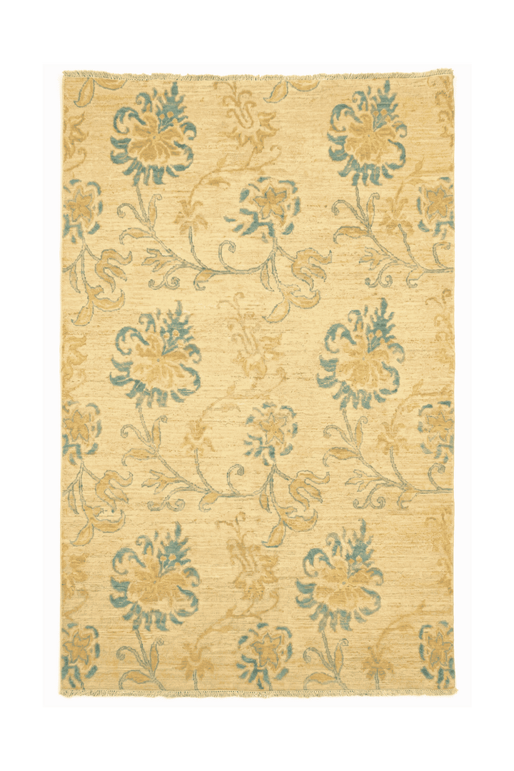 Antique green garden Afghan Gabbeh rug, hand-knotted wool
