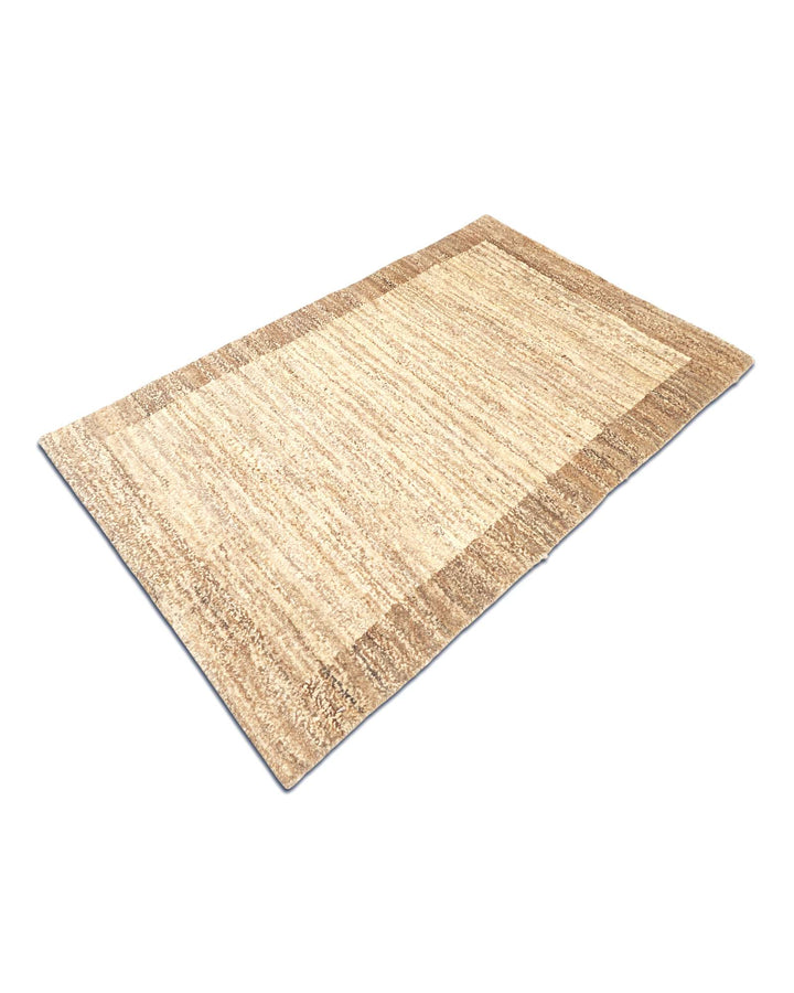 Cream brown Afghan Gabbeh rug, Afghanistan craftsmanship
