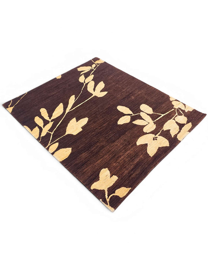 Chocolate brown Afghan Gabbeh rug, Afghanistan craftsmanship