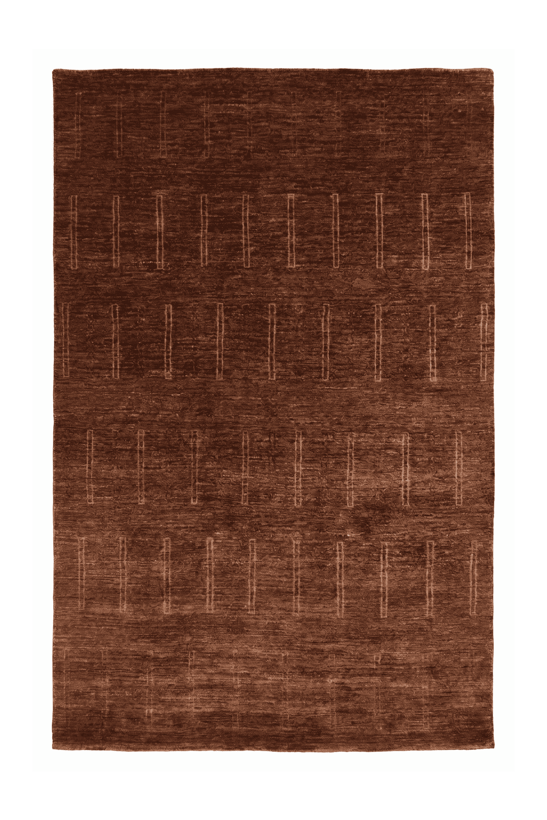 Mahogany Afghan Gabbeh rug, hand-knotted natural dye wool