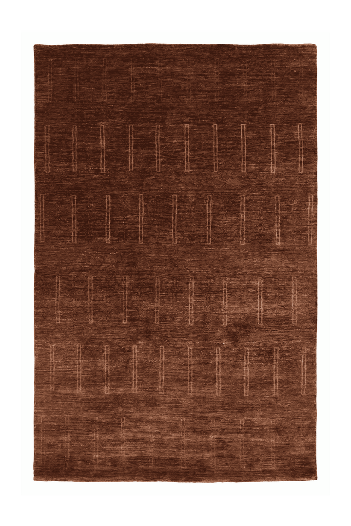 Mahogany Afghan Gabbeh rug, hand-knotted wool