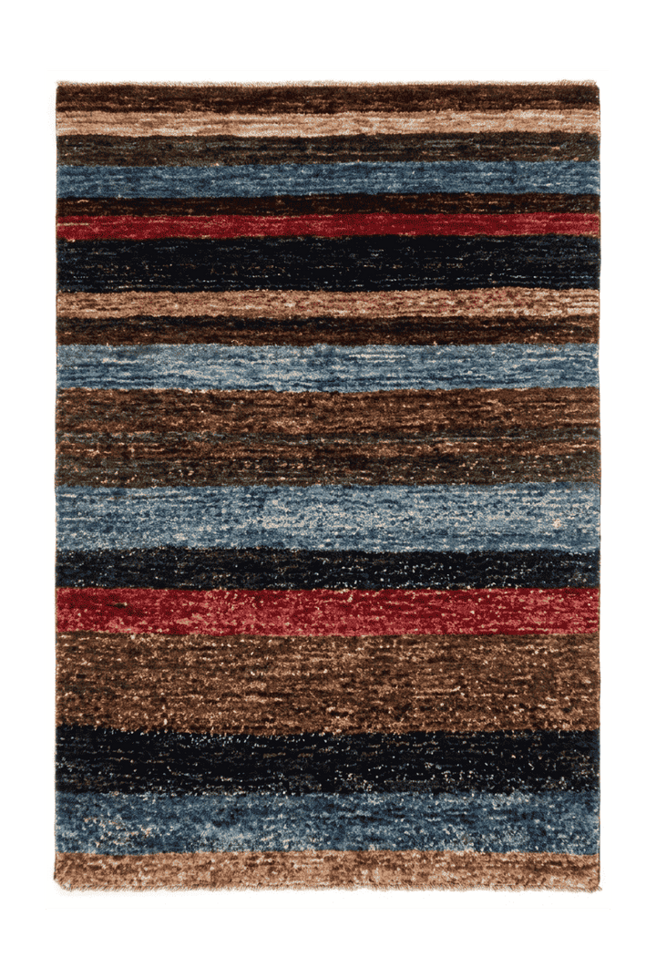Multicolour stripe Afghan Gabbeh rug, hand-knotted wool