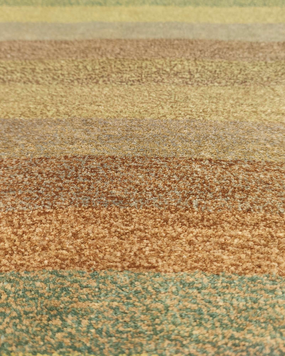 Hand-knotted Afghan Gabbeh rug with soft pastel stripes