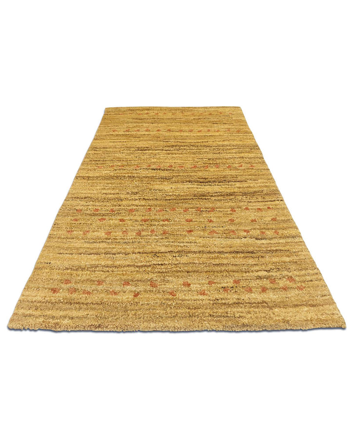 Wheat gold Afghan Gabbeh rug, Afghanistan craftsmanship