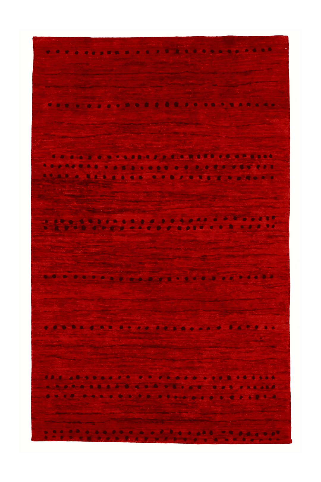 Red burgundy Afghan Gabbeh rug, 121×190cm, about 1.5 tatami