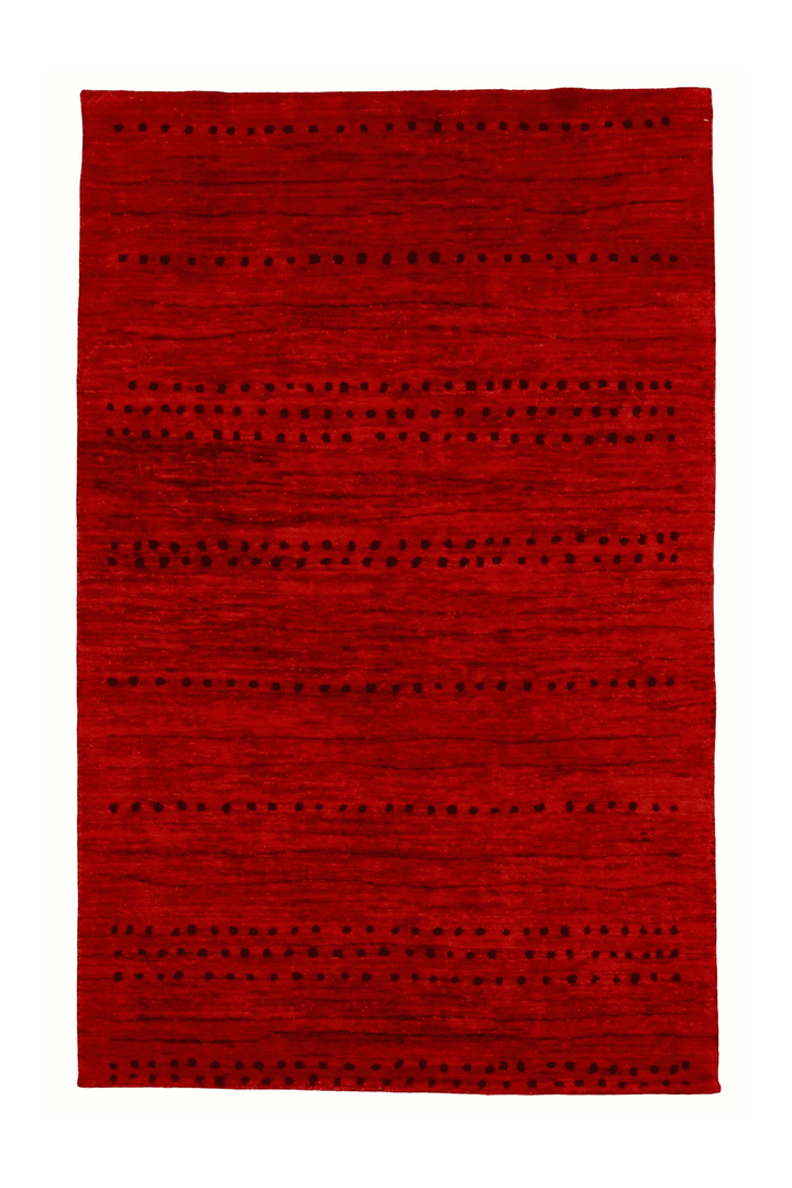 Red burgundy Afghan Gabbeh rug, 121×190cm, about 1.5 tatami