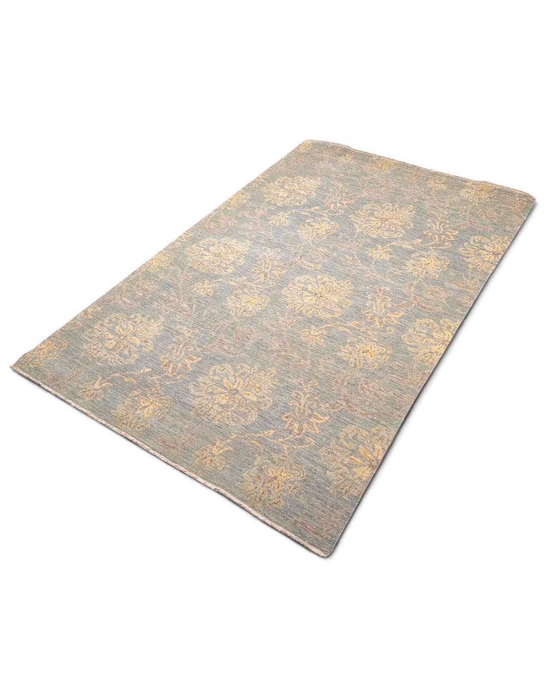Celadon green Afghan Gabbeh rug, Afghanistan craftsmanship