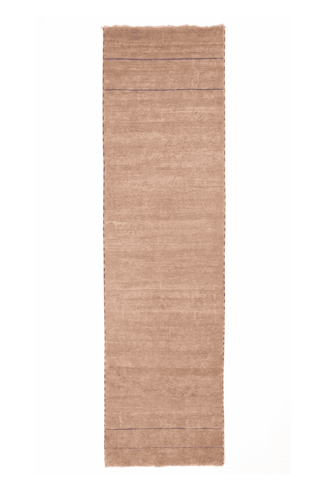 Sand and slate blue stripe Gabbeh runner in Ghazni wool, 77×306cm