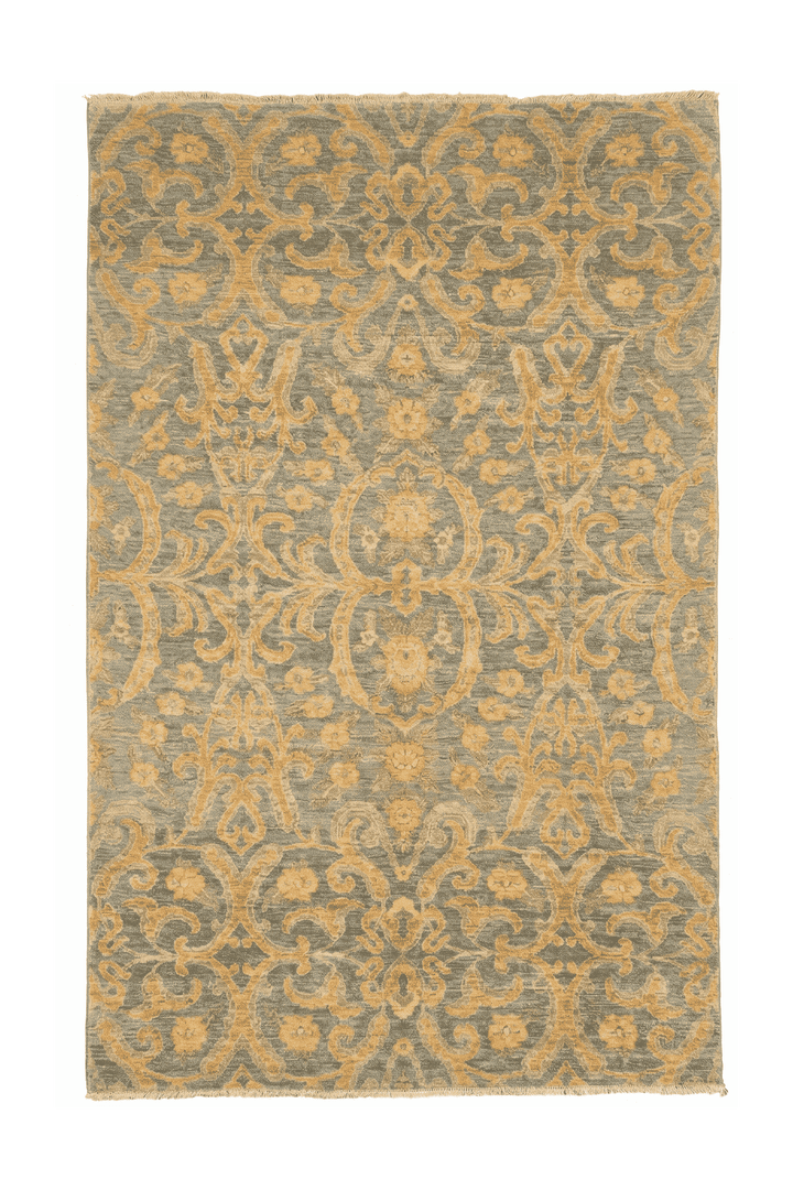Antique gold Afghan Gabbeh rug, hand-knotted wool