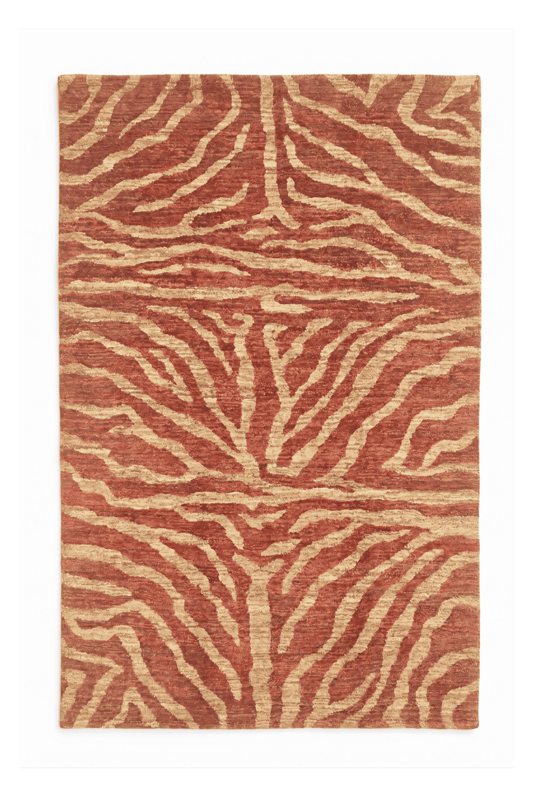 Terracotta Afghan Gabbeh rug, 137×197cm, about 1.5 tatami