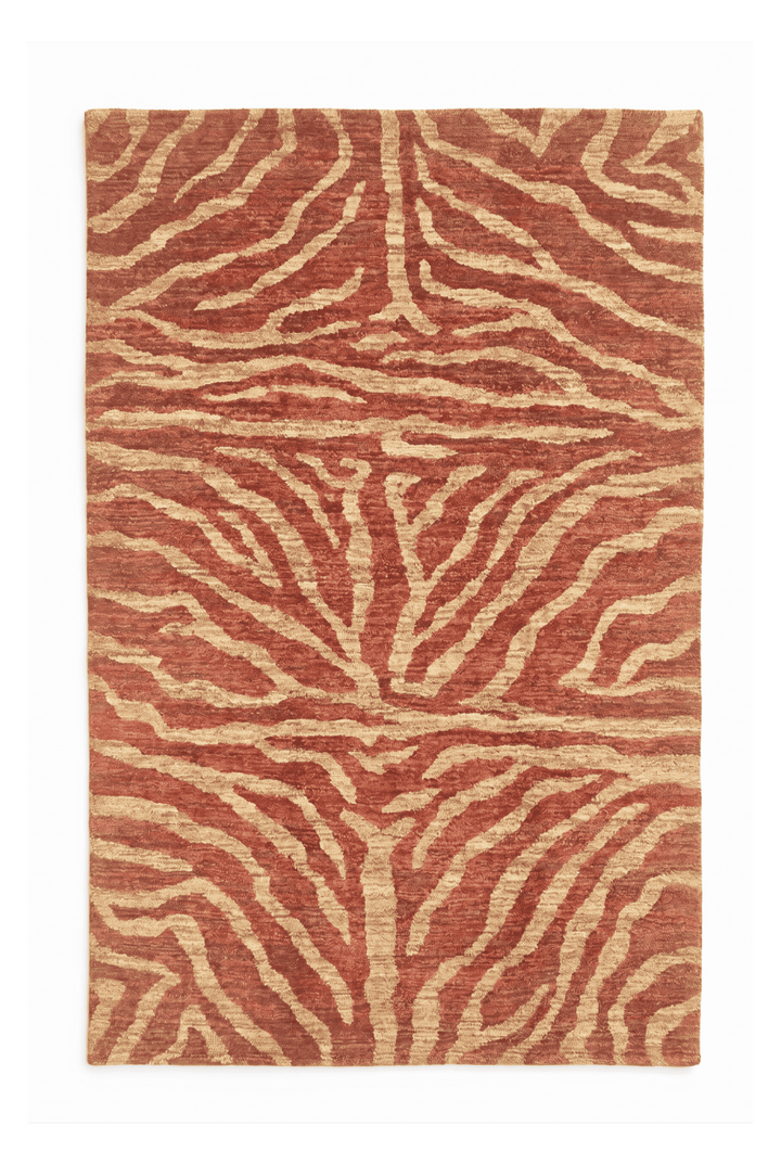 Terracotta Afghan Gabbeh rug, 137×197cm, about 1.5 tatami