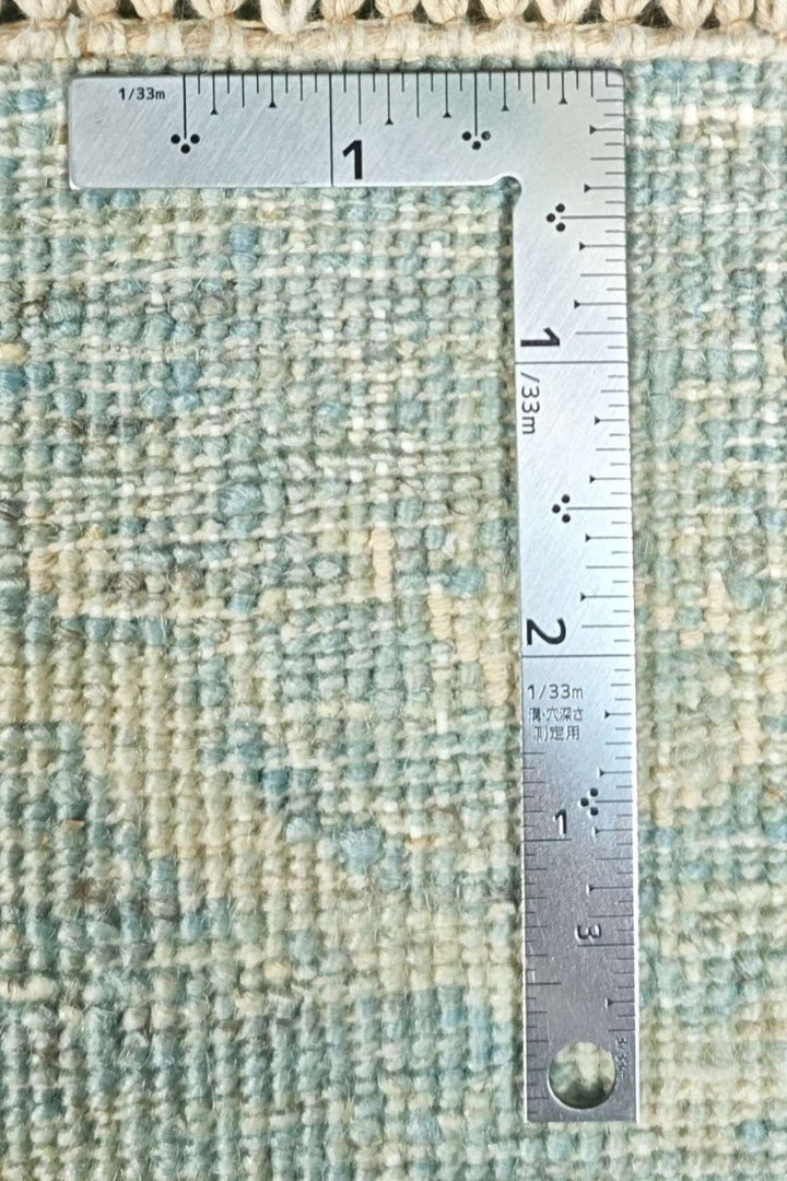 Aqua Afghan Ghazni Rug, hand-knotted, 200×297cm, photo 9