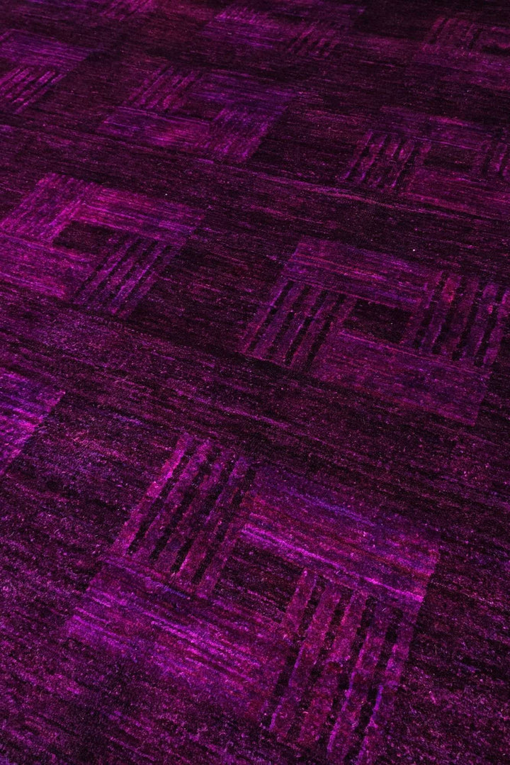 Aubergine Afghan Ghazni Rug, hand-knotted, 206×296cm, photo 3