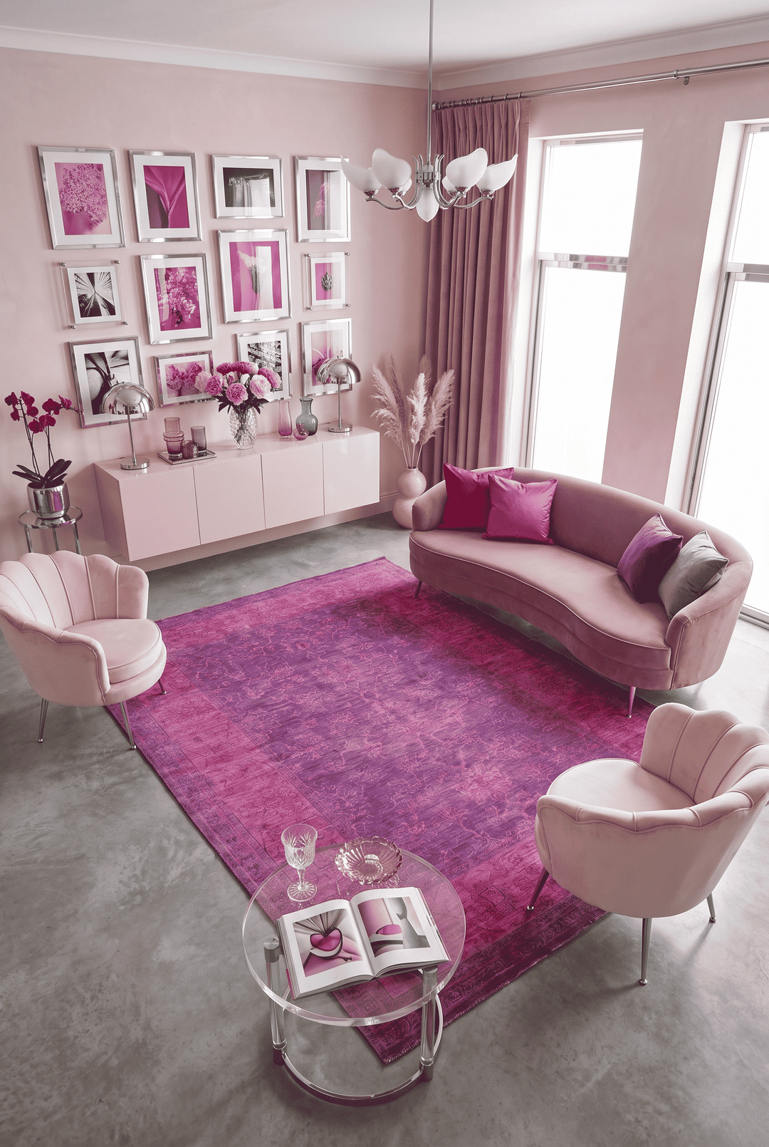 Berry Magenta Afghan Ghazni Rug, hand-knotted, 176×279cm, photo 2