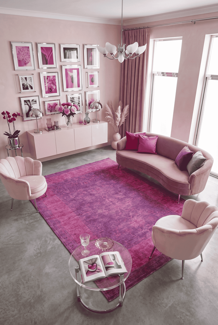 Berry Magenta Afghan Ghazni Rug, hand-knotted, 176×279cm, photo 2