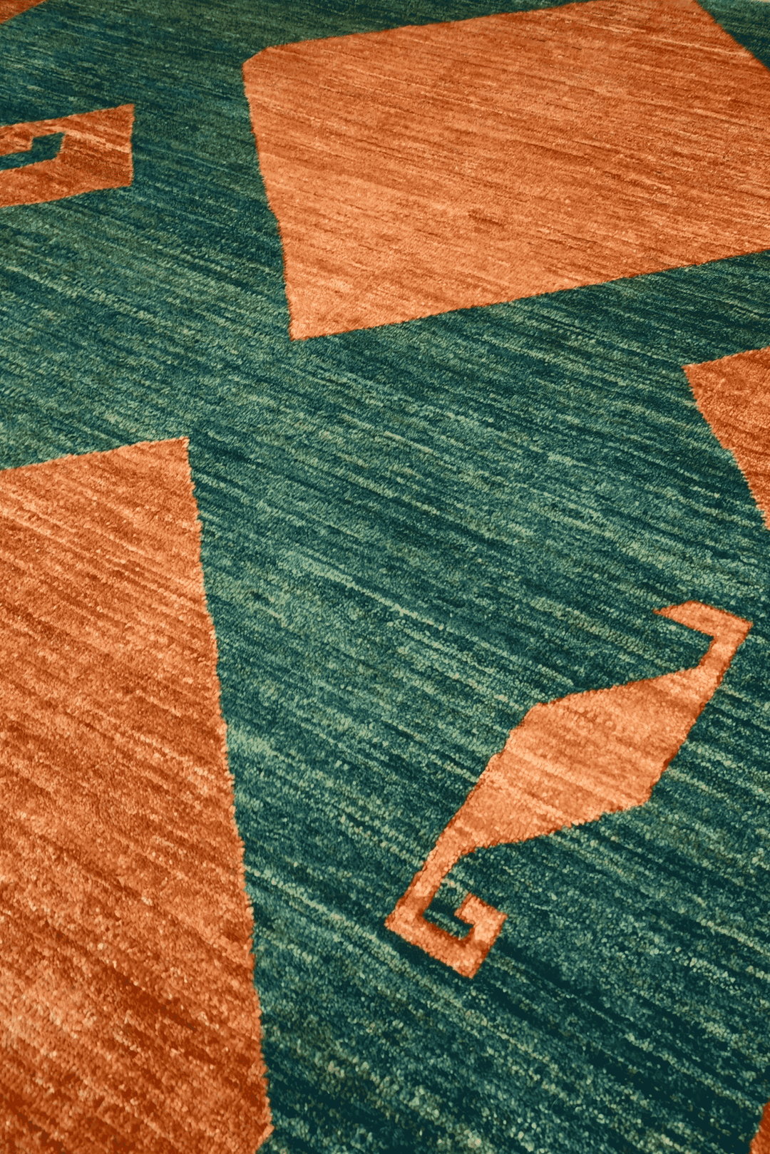 Burnt Orange Afghan Ghazni Rug, hand-knotted, 212×278cm, photo 3