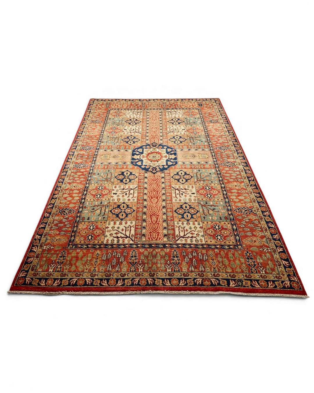 Rust Bakhtiari Ghazni rug 200×296cm, Afghanistan craftsmanship