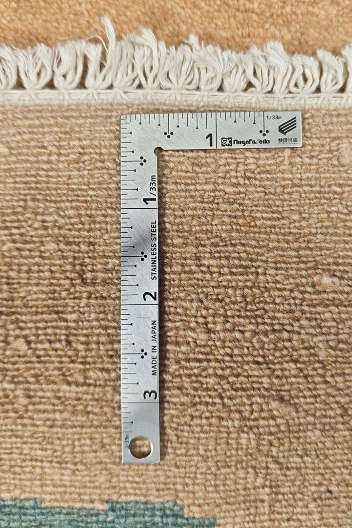 Camel Beige Afghan Ghazni Rug, hand-knotted, 188×271cm, photo 11