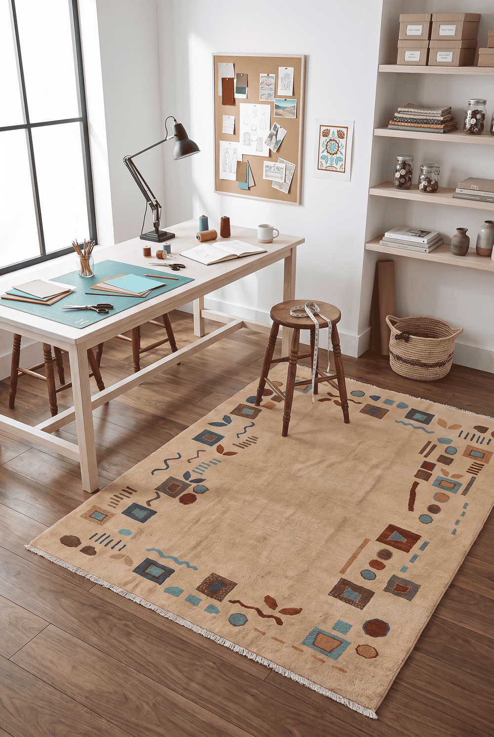 Camel Beige Afghan Ghazni Rug, hand-knotted, 188×271cm, photo 2
