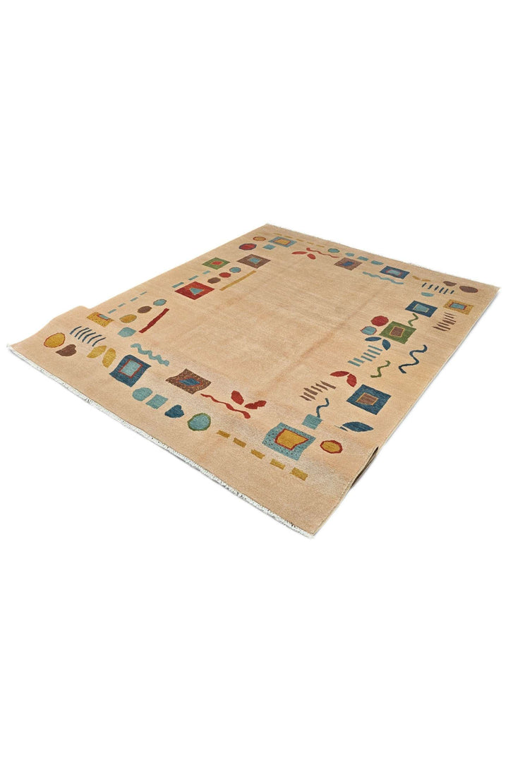 Camel Beige Afghan Ghazni Rug, hand-knotted, 188×271cm, photo 9