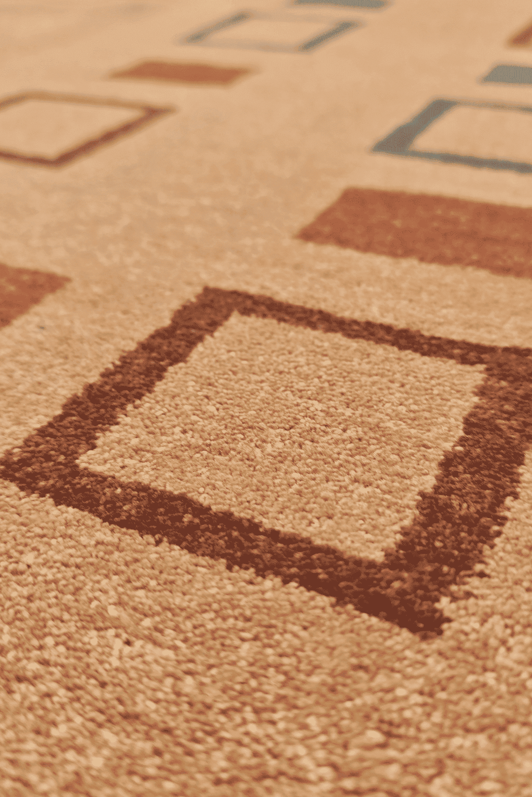 Hand-knotted Ghazni wool pile of camel geometric rug
