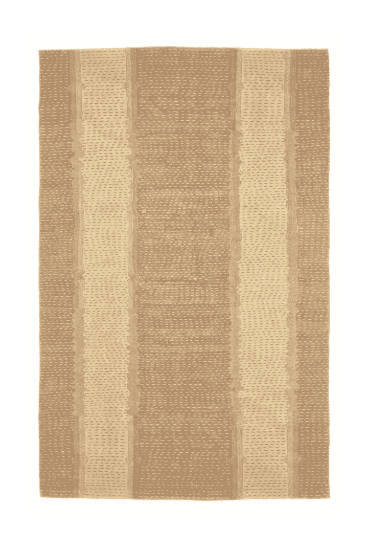 Camel Afghan Ghazni Rug, plain design, hand-knotted, 199×300cm