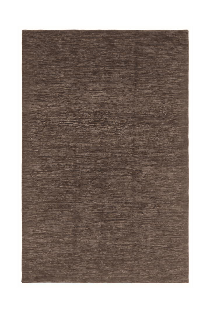 Deep Taupe Afghan Ghazni Rug, plain design, hand-knotted, 194×283cm