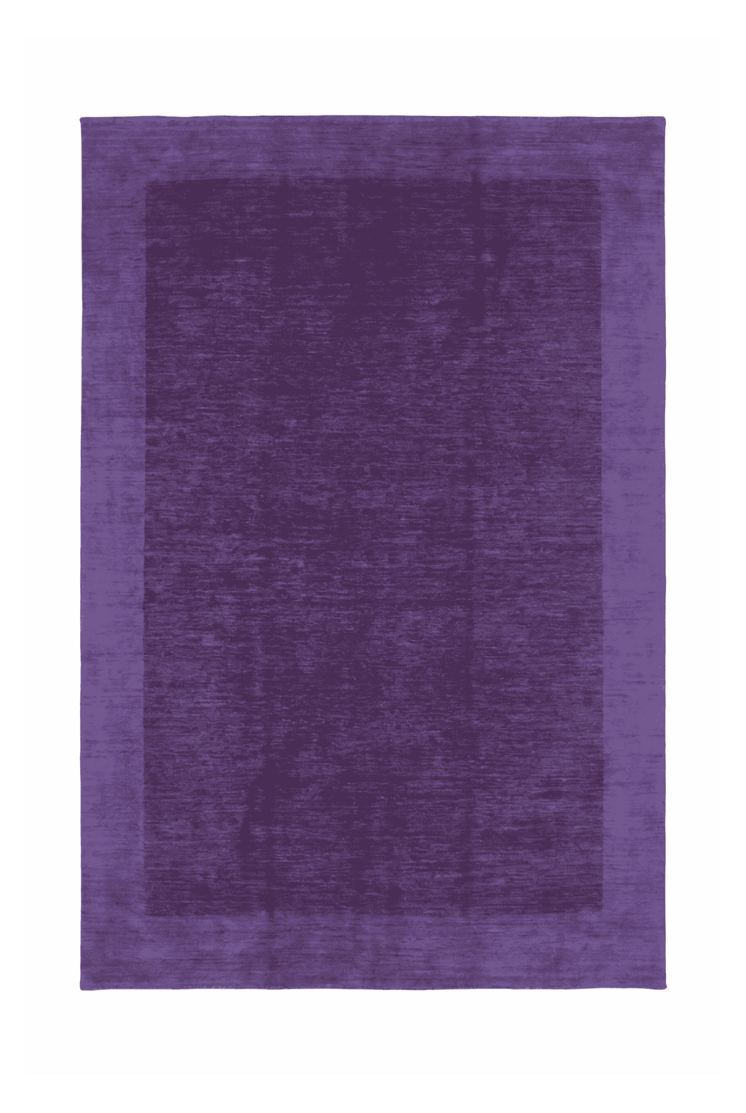 Deep Violet Afghan Ghazni Rug, plain design, hand-knotted, 197×314cm