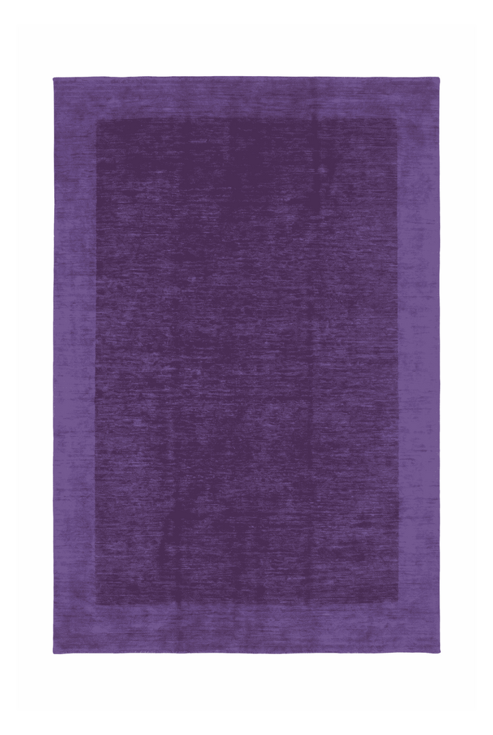 Deep Violet Afghan Ghazni Rug, plain design, hand-knotted, 197×314cm