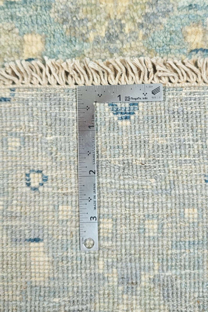 Dusty Blue Afghan Ghazni Rug, hand-knotted, 196×311cm, photo 11