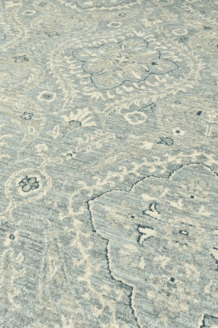 Dusty Blue Afghan Ghazni Rug, hand-knotted, 196×311cm, photo 4