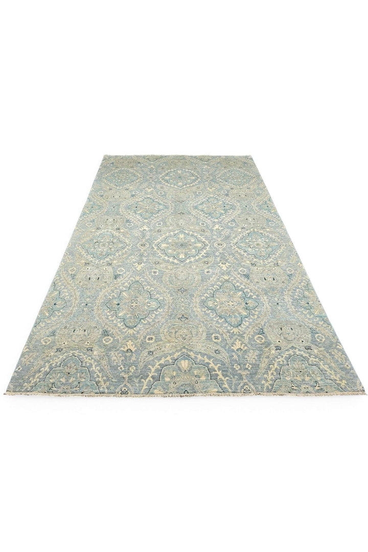 Dusty Blue Afghan Ghazni Rug, hand-knotted, 196×311cm, photo 5