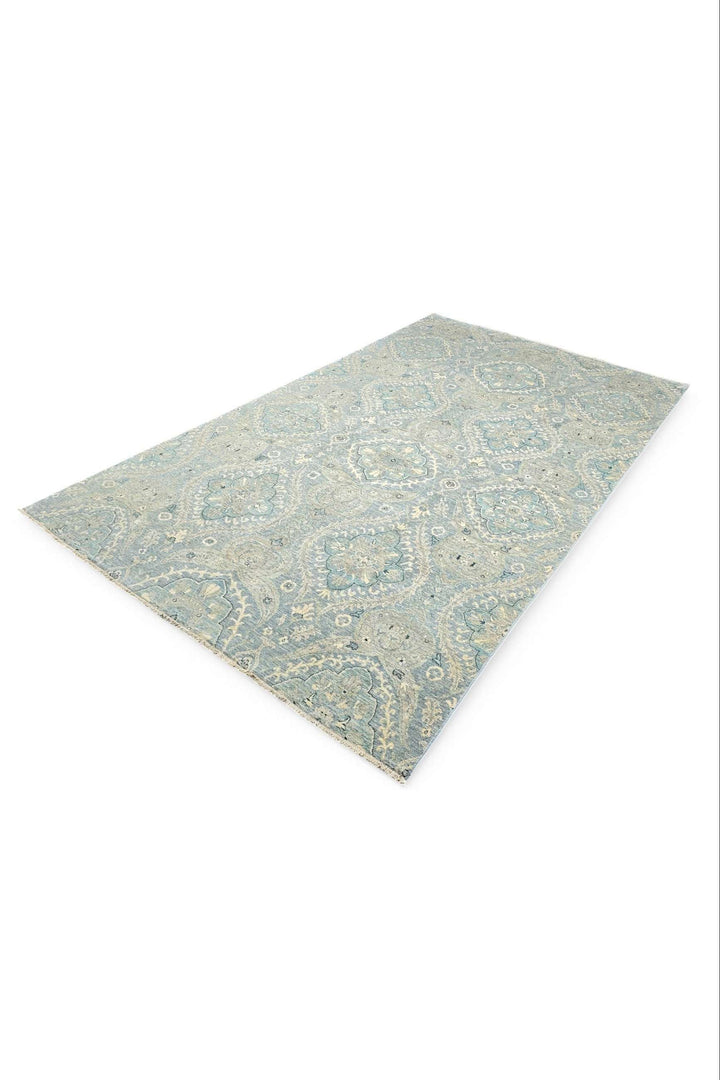 Dusty Blue Afghan Ghazni Rug, hand-knotted, 196×311cm, photo 7