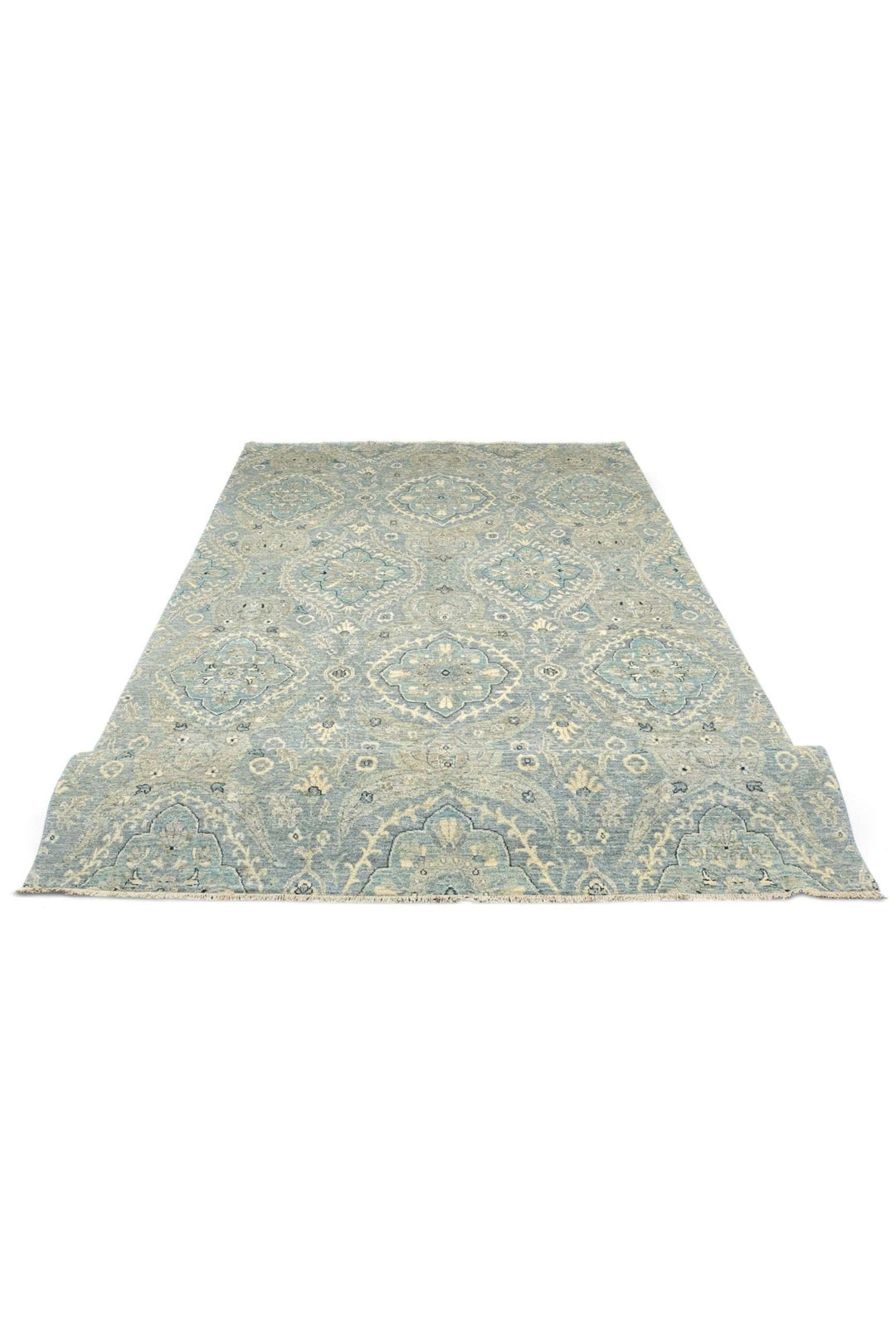 Dusty Blue Afghan Ghazni Rug, hand-knotted, 196×311cm, photo 8