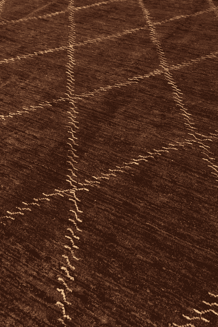 Espresso Afghan Ghazni Rug, hand-knotted, 198×302cm, photo 3