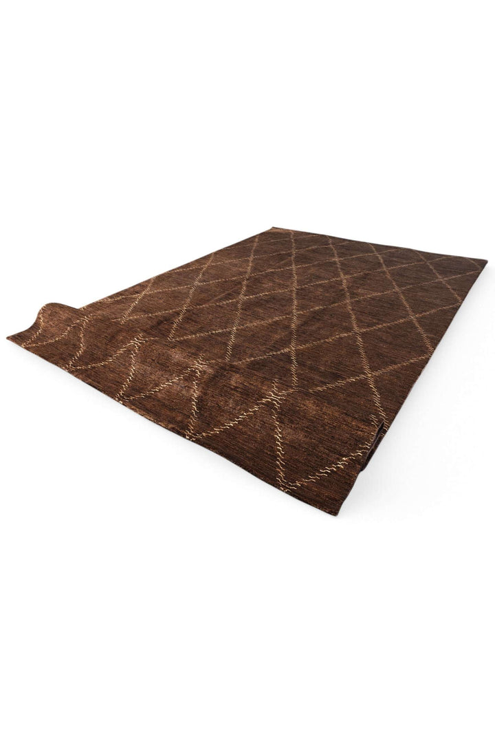 Espresso Afghan Ghazni Rug, hand-knotted, 198×302cm, photo 8