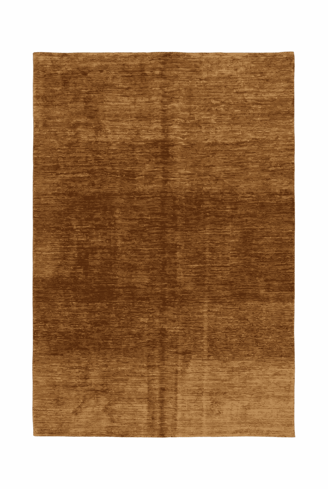 Golden brown plain field Afghan rug in Ghazni wool, hand-knotted