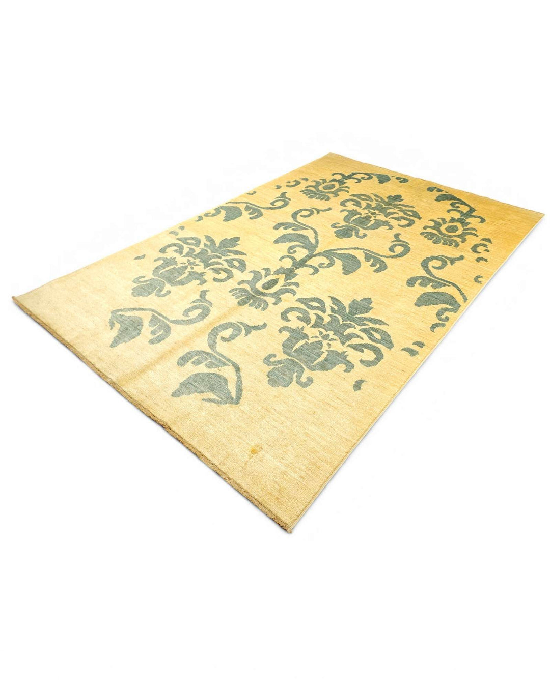 Ivory sage Afghan Ghazni rug, Afghanistan craftsmanship
