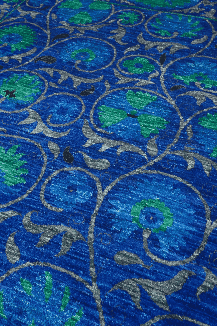 Lapis Blue Afghan Ghazni Rug, hand-knotted, 187×265cm, photo 3