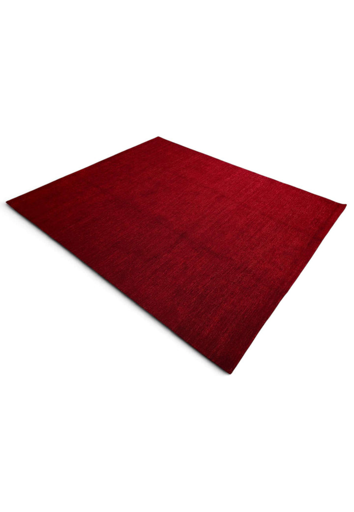 Madder red minimal rug for a living room, 3 tatami