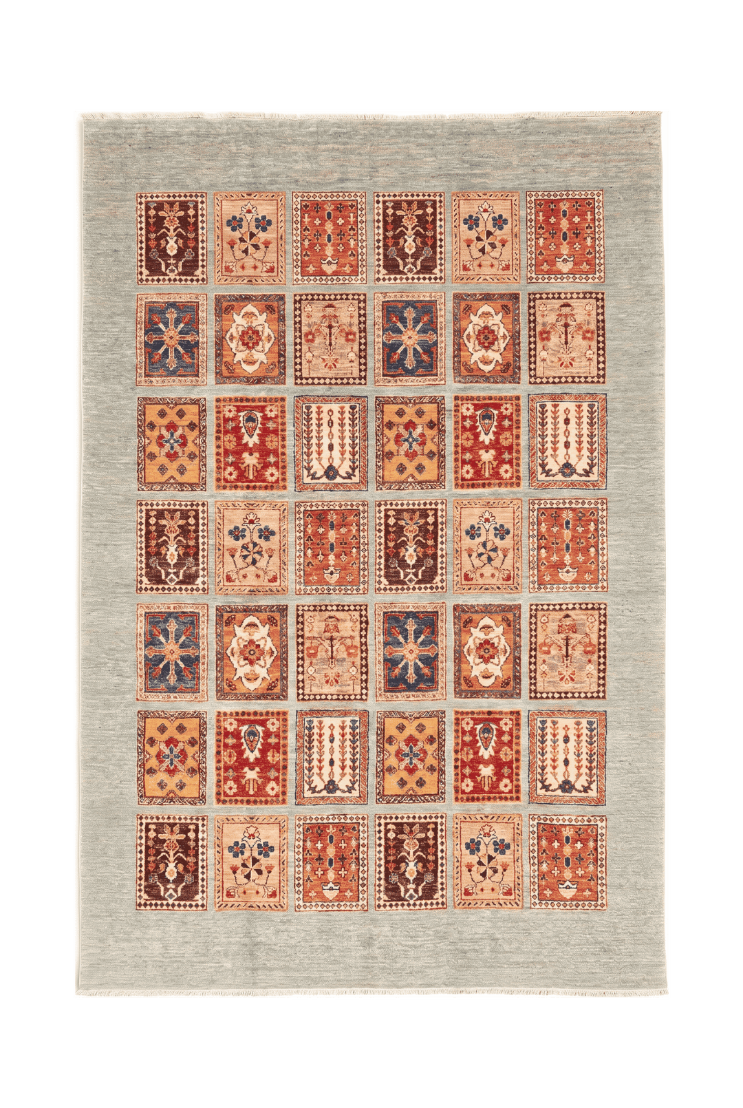 Multicolour garden panel Ghazni rug, 173×229cm, about 2 tatami