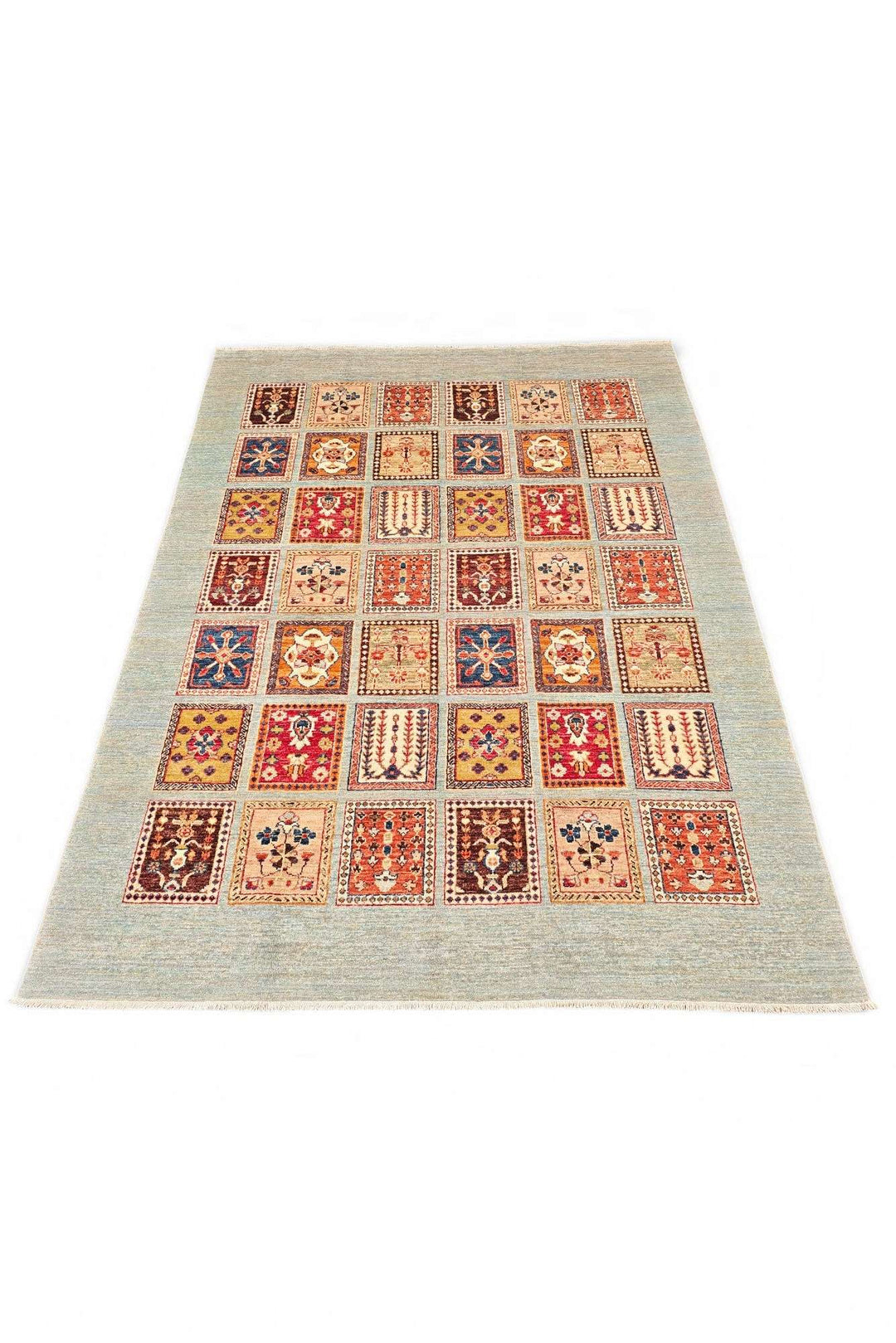 Multicolour garden Ghazni rug 173×229cm, Afghanistan craftsmanship