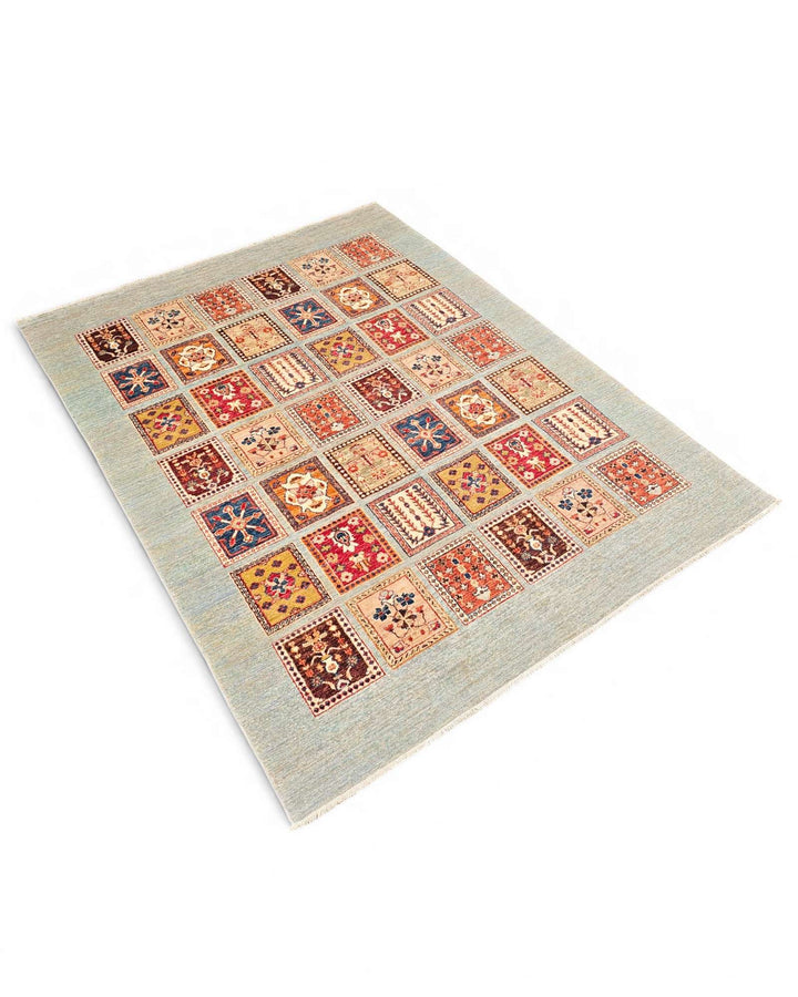 One-of-a-kind multicolour garden panel Ghazni rug