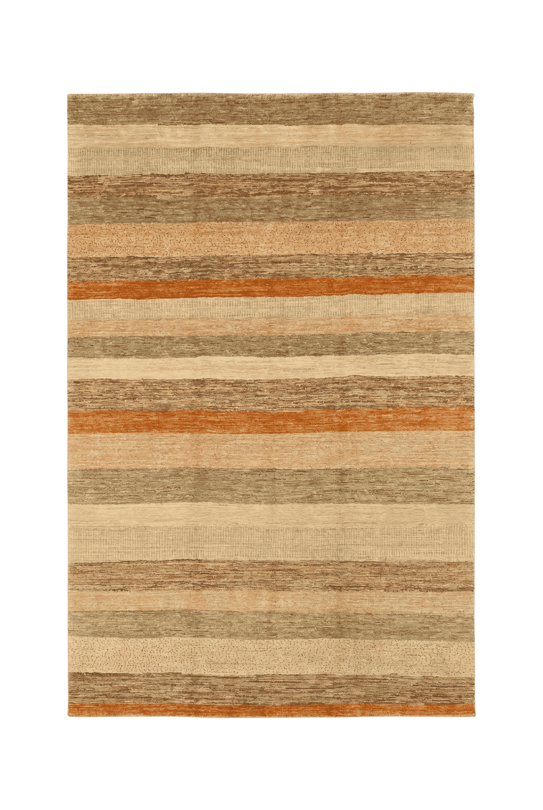 Multicolour stripe Ghazni rug, hand-knotted Afghan wool