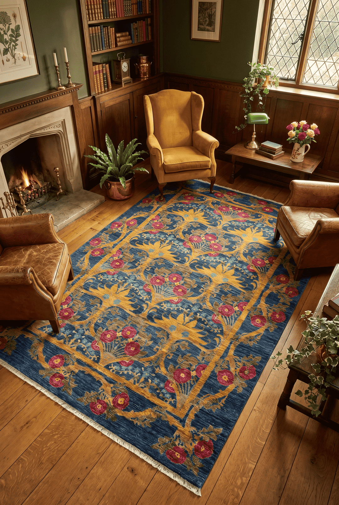 Navy Blue Afghan Ghazni Rug, hand-knotted, 180×272cm, photo 2